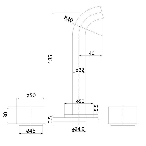 Tana Brushed Nickel Basin/Bath Set - Acqua Bathrooms