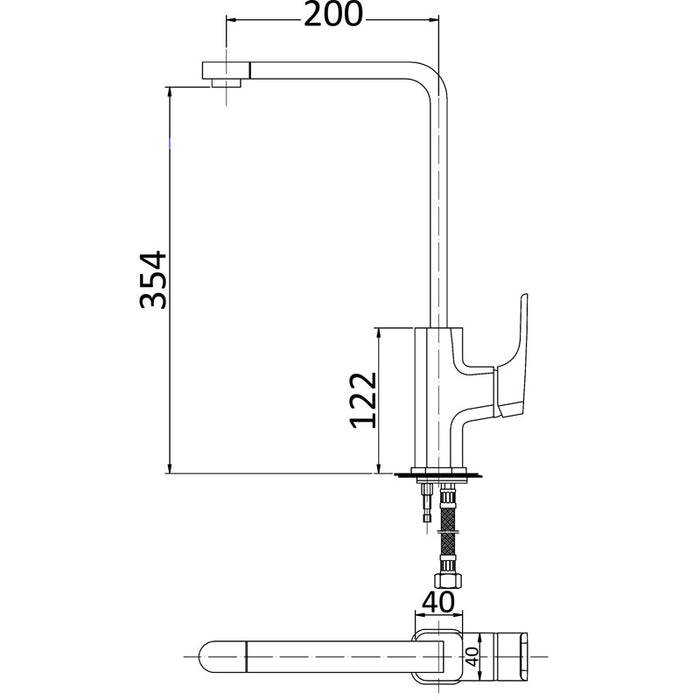 Eden Kitchen Mixer - Acqua Bathrooms