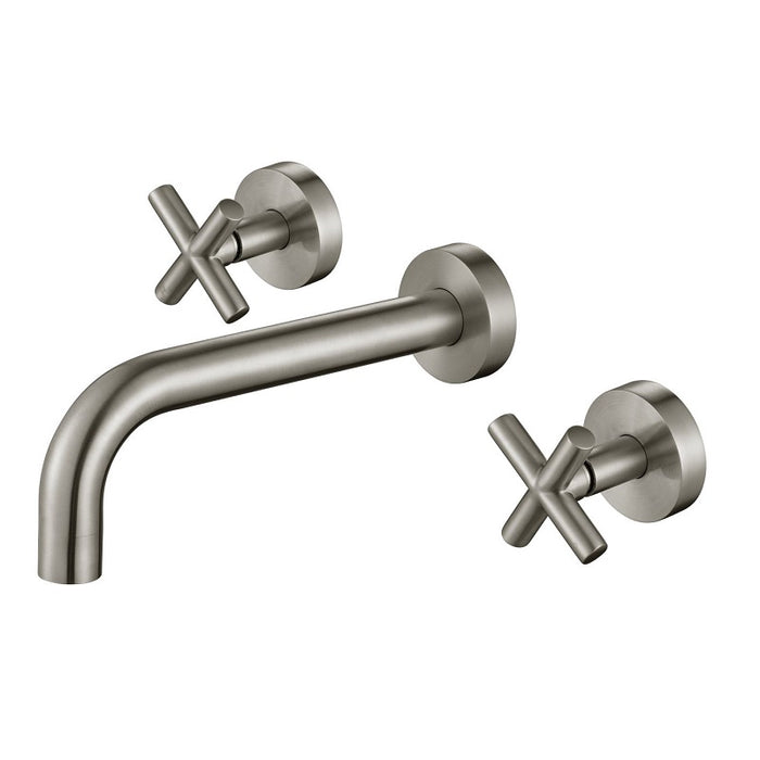 Ryker Brushed Nickel Bath Set 1/4 Turn - Acqua Bathrooms