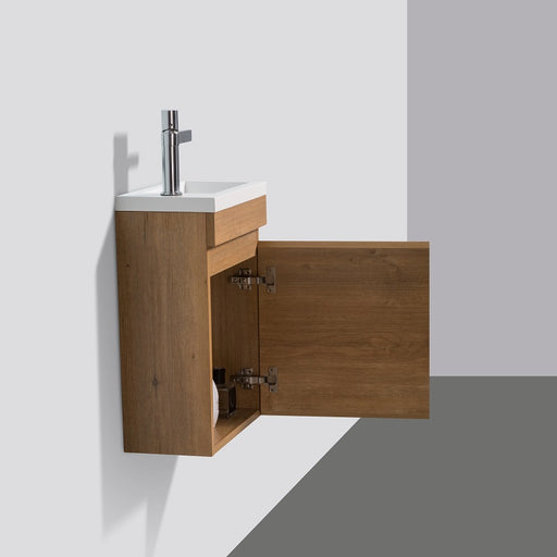 Piccolo 400 Rough F. Oak Wall Hung Vanity By Indulge® - Acqua Bathrooms