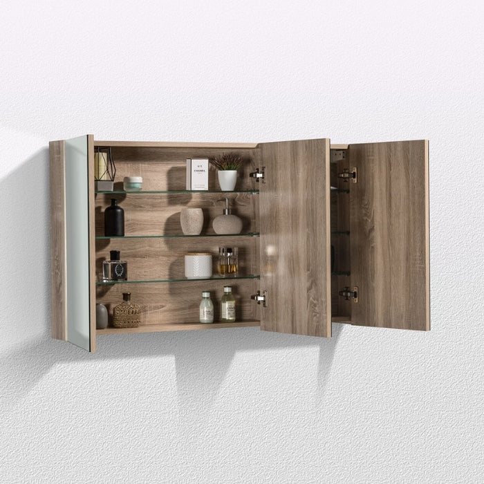 Avia 1200 White Oak Timber Shaving Cabinet By indulge® - Acqua Bathrooms