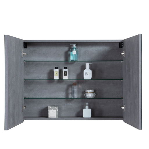 Sella 900mm Grey Ash Shaving Cabinet By Indulge® - Acqua Bathrooms