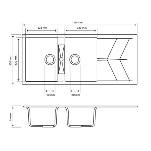 Carysil | 1160 Jazz Grey Granite Kitchen Sink - Acqua Bathrooms