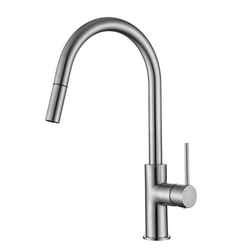 Star Mini Brushed Chrome Pull Out Kitchen Mixer - Acqua Bathrooms