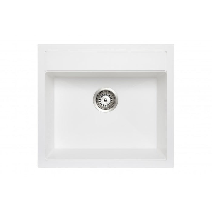 Carysil | 560 Waltz White Granite Kitchen Sink - Acqua Bathrooms