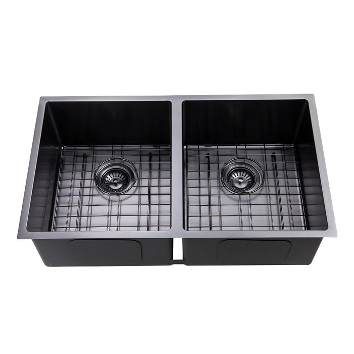 Brushed Black 770 x 450 x 215mm Kitchen Sink - Acqua Bathrooms