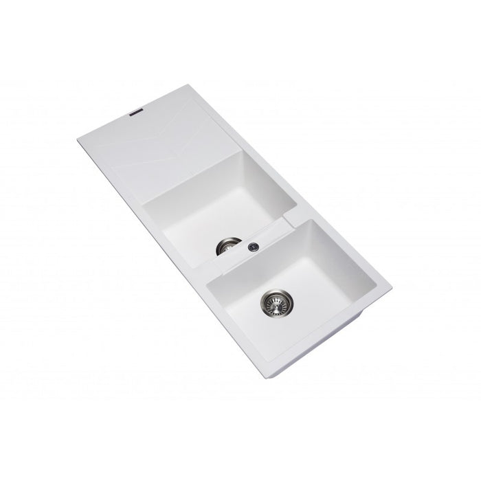 Carysil | 1160 Jazz White Granite Kitchen Sink - Acqua Bathrooms