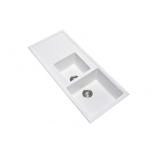 Carysil | 1160 Vivladi White Granite Kitchen Sink - Acqua Bathrooms