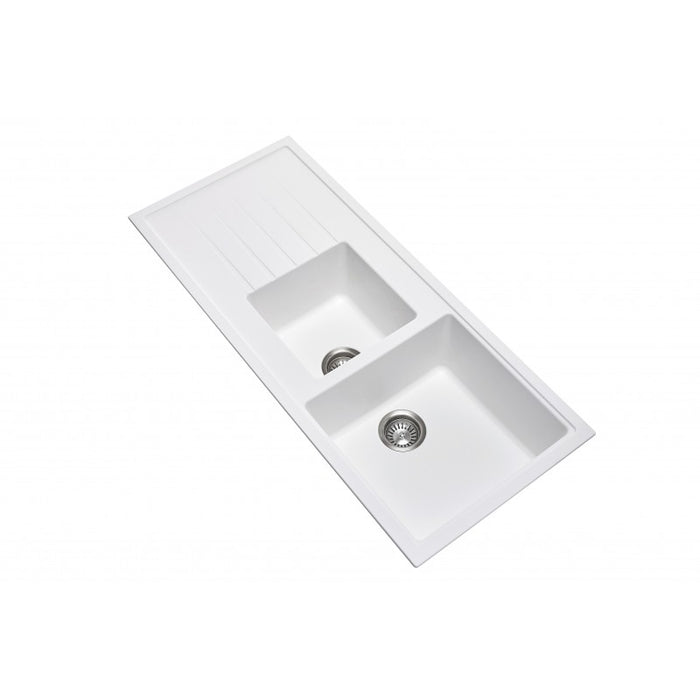 Carysil | 1160 Vivladi White Granite Kitchen Sink - Acqua Bathrooms