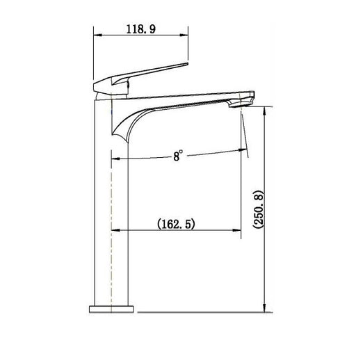 Cascade Tall Basin Mixer - Acqua Bathrooms