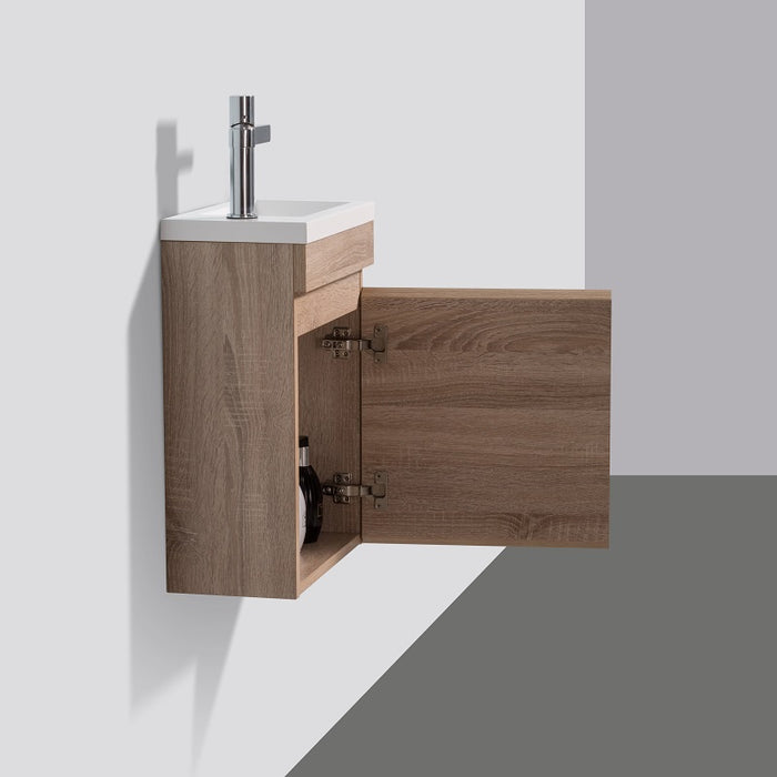 Piccolo 400 White Oak Wall Hung Vanity By Indulge® - Acqua Bathrooms