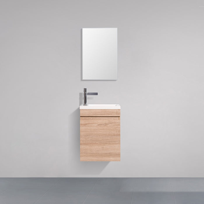 Piccolo 400 White Oak Wall Hung Vanity By Indulge® - Acqua Bathrooms