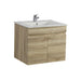 Berge 600 Narrow White Oak Wall Hung Vanity - Acqua Bathrooms