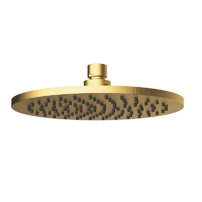 Cesena Brushed Gold Round 200mm Shower Head - Acqua Bathrooms