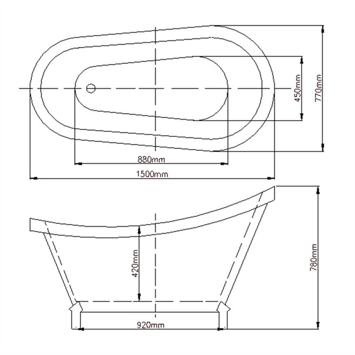 Espada Clawfoot Freestanding Bath Tub - Acqua Bathrooms