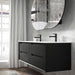 Otti Australia | Byron 1200 Matte Black Oak Double Wall Hung Vanity / Ceramic Top - Acqua Bathrooms