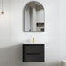 Otti Australia | Byron 600 Matte Black Oak Wall Hung Vanity / Ceramic Top - Acqua Bathrooms