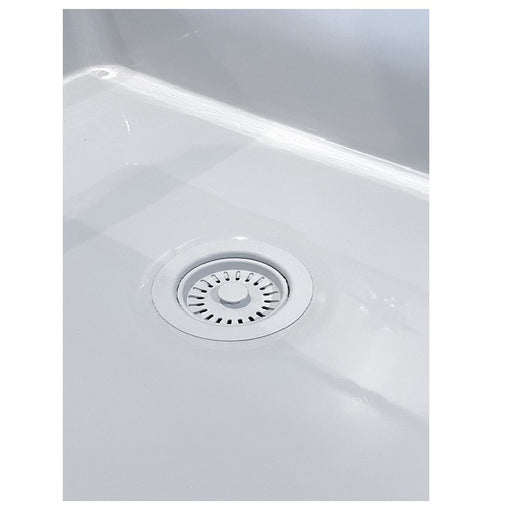 Matte White Basket Waste & Long Thread - Acqua Bathrooms