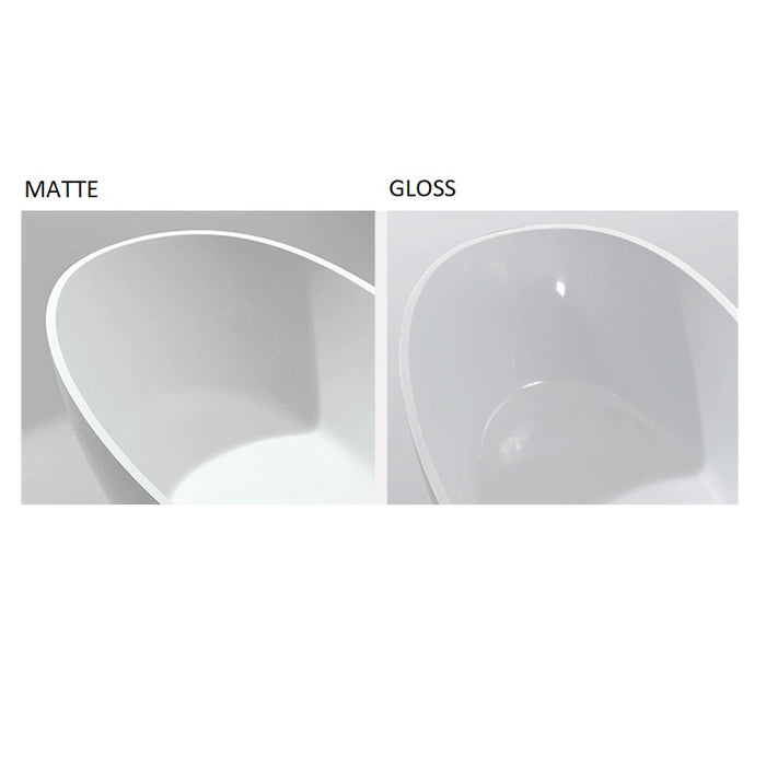 Posh 1500 Matte White Designer Freestanding Bathtub - Acqua Bathrooms