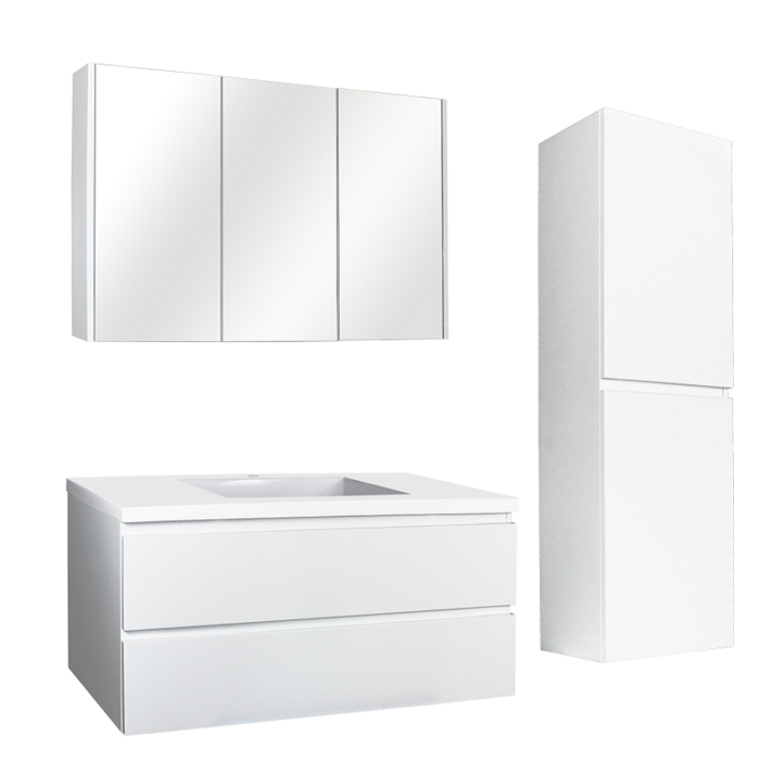 Qubist 1200 Matte White Shaving Cabinet - Acqua Bathrooms