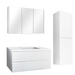 Qubist 1200 Matte White Shaving Cabinet - Acqua Bathrooms