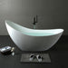 Posh 1500 Matte White Designer Freestanding Bathtub - Acqua Bathrooms