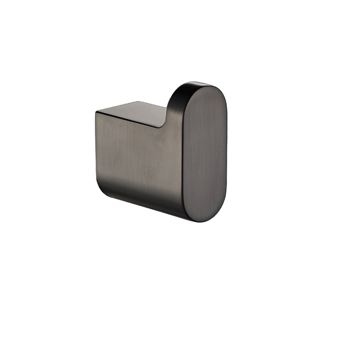 Flores Gunmetal Single Robe Hook - Acqua Bathrooms