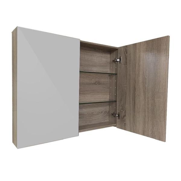 1200 mm White Oak Timber Shaving Cabinet - Acqua Bathrooms