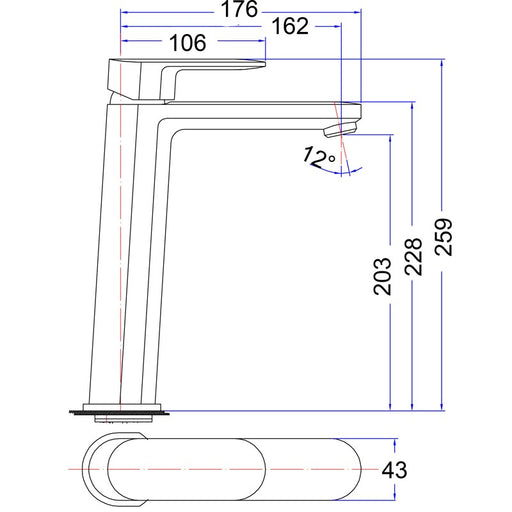 Cora Tall Basin Mixer - Acqua Bathrooms